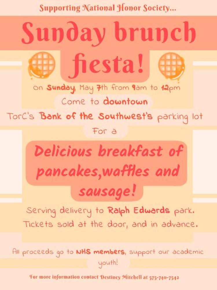 Sunday pancake feed / brunch, T or C Fiesta